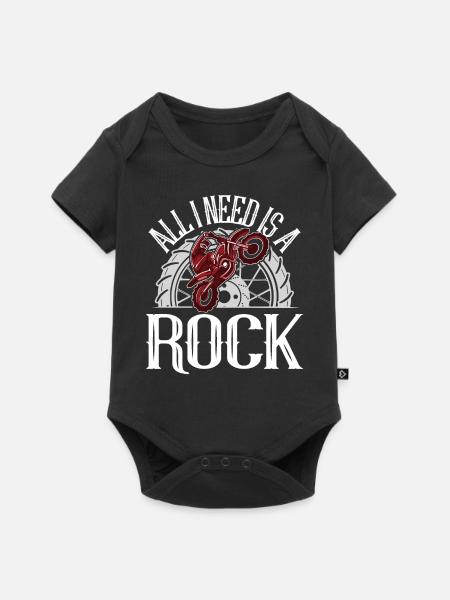 Motocross - Baby Premium Kurzarmbody - Schwarz