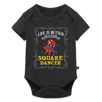 Square Dance Music Caller Folk Dance Dancer Usa - Baby Premium short-sleeve bodysuit - black - Front