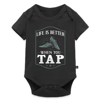 Tap Dance Beginners Chaussures Apprendre la musique Danseurs - Body à manches courtes Premium Bébé - noir - Devant