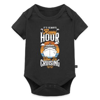 Cruise Ship Vacation Vintage It's - Baby Premium Kurzarmbody - Schwarz - Vorne