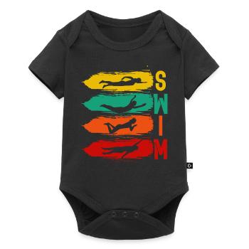 Swimming, swimming, water sports - Baby Premium short-sleeve bodysuit - black - Front