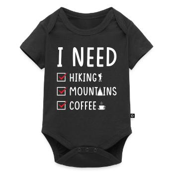 Hiking Mountains Coffee - Baby Premium short-sleeve bodysuit - black - Front