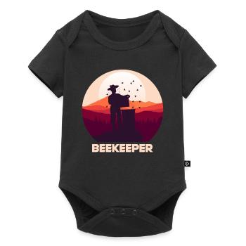Imker Imkerei Honig Hobby Honigbiene - Baby Premium Kurzarmbody - Schwarz - Vorne
