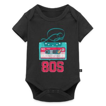 Musique des années 80 et 80 - Body à manches courtes Premium Bébé - noir - Devant