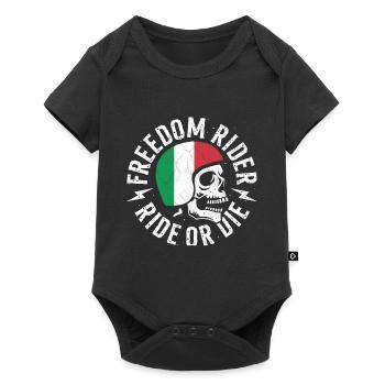 Italie Biker Freedom Rider avec crâne - Body à manches courtes Premium Bébé - noir - Devant