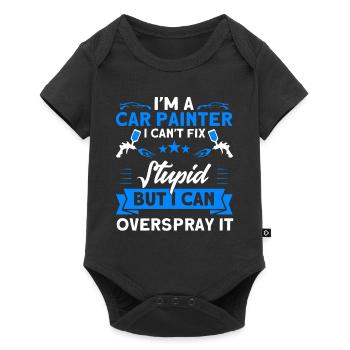 Vehicle Painter Stupidity Overspray Gift - Baby Premium short-sleeve bodysuit - black - Front
