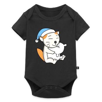 Cat cat breed Selkirk Rex - Baby Premium short-sleeve bodysuit - black - Front