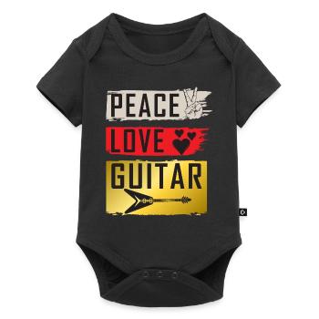 Peace Love Guitaristes d’instruments de guitare - Body à manches courtes Premium Bébé - noir - Devant