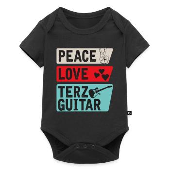 Peace Love Terz Guitare Instrument Musique - Body à manches courtes Premium Bébé - noir - Devant