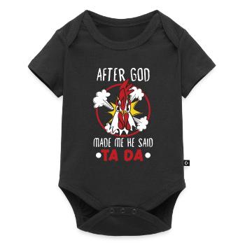 Chicken Farmer Gift Funny Chickens Country Farm - Baby Premium short-sleeve bodysuit - black - Front