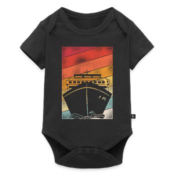 Croisière Vacances Rétro Vintage - Body à manches courtes Premium Bébé - noir - Devant