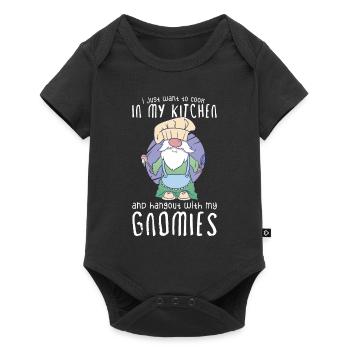 Cuisine Cuisinier Chef Gnomes Gnome Lover Drôle Gnome Gnome - Body à manches courtes Premium Bébé - noir - Devant