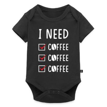 Café Café Café - Body à manches courtes Premium Bébé - noir - Devant