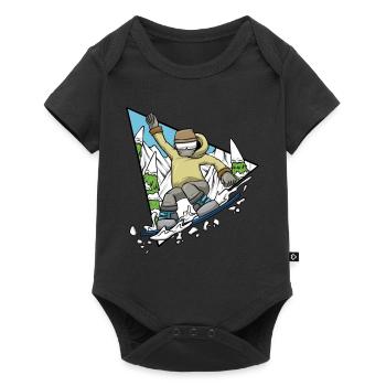 Snowboarder Winter Sports Snowboarding - Baby Premium short-sleeve bodysuit - black - Front
