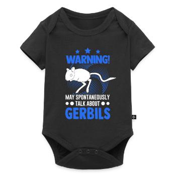 Warning Gerbil racing rat gerbil - Baby Premium short-sleeve bodysuit - black - Front