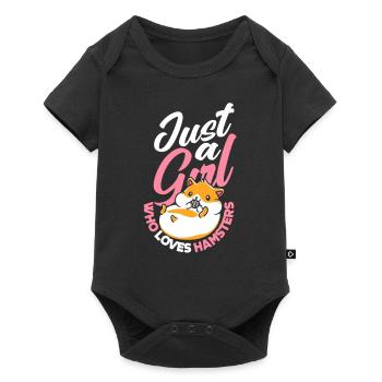 Drôle de cadeau de hamster - Body à manches courtes Premium Bébé - noir - Devant