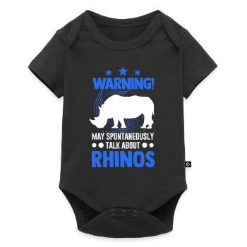 Avertissement Rhino Rhinoceros - Body à manches courtes Premium Bébé - noir - Devant