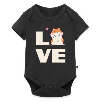 Drôle de cadeau de hamster - Body à manches courtes Premium Bébé - noir - Devant