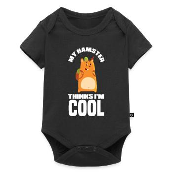 Mon hamster pense que je suis cool - Body à manches courtes Premium Bébé - noir - Devant
