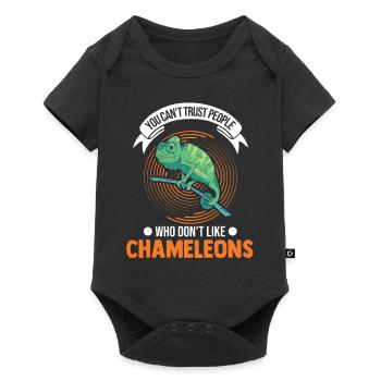 Chameleon Cadeau Caméléon - Body à manches courtes Premium Bébé - noir - Devant