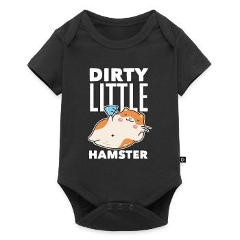 Drôle de cadeau de hamster - Body à manches courtes Premium Bébé - noir - Devant