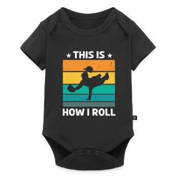 Baseball Baseball Bat Catch Ball - Body à manches courtes Premium Bébé - noir - Devant