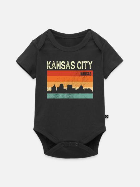 Kansas City Missouri - Baby Premium Kurzarmbody - Schwarz