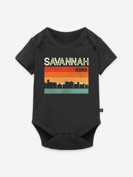 Savanne - Baby Premium Kurzarmbody - Schwarz
