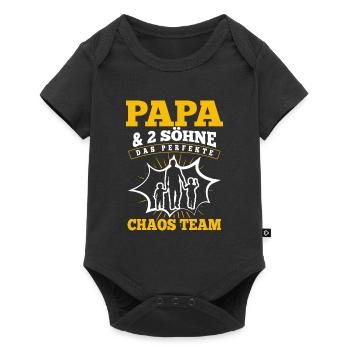 Papa et fils ne sont pas toujours d’accord, mais toujours - Body à manches courtes Premium Bébé - noir - Devant