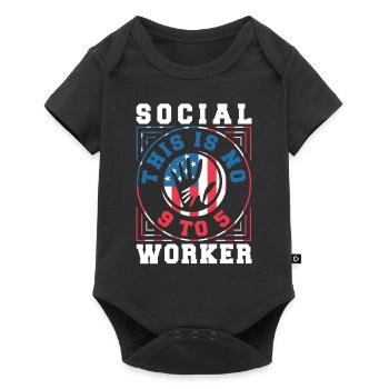 School Social Work Month Hands - Baby Premium short-sleeve bodysuit - black - Front