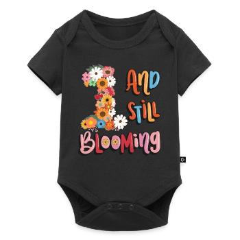 1 Et encore fleurir filles florales 1. - Body à manches courtes Premium Bébé - noir - Devant