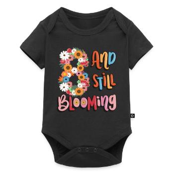 8 Et encore des filles fleuries 8. - Body à manches courtes Premium Bébé - noir - Devant