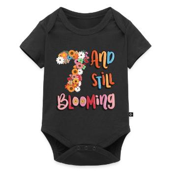 7 Et encore des filles en fleurs fleuries 7. - Body à manches courtes Premium Bébé - noir - Devant
