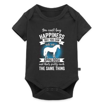 Riding - Appaloosa -Horse - Baby Premium short-sleeve bodysuit - black - Front