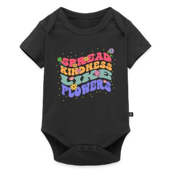 Spreading Kindness Like Flowers Bloom - Baby Premium short-sleeve bodysuit - black - Front