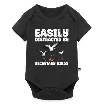 Facilement distrait par le secrétaire Vogel - Body à manches courtes Premium Bébé - noir - Devant
