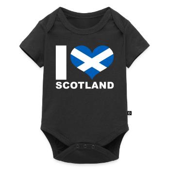 I love Scotland heart flag Scotland - Baby Premium short-sleeve bodysuit - black - Front