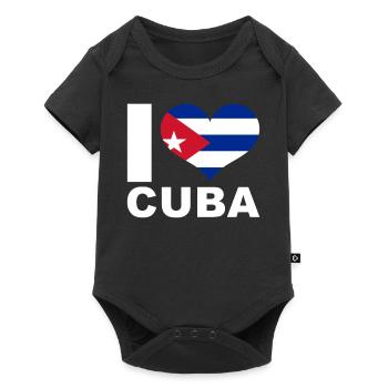 J’aime Cuba drapeau du cœur Cuba - Body à manches courtes Premium Bébé - noir - Devant
