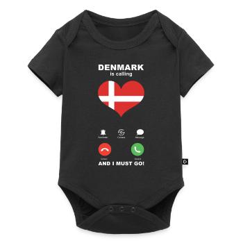 Le Danemark appelle Denmark Heart Souvenir - Body à manches courtes Premium Bébé - noir - Devant