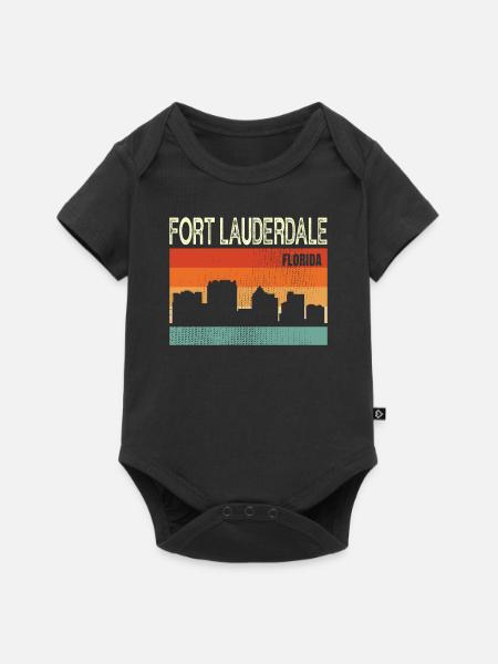 Fort Lauderdale - Baby Premium Kurzarmbody - Schwarz