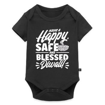 Diwali Hindus Sikh Fest der Lichter Geschenk - Baby Premium Kurzarmbody - Schwarz - Vorne