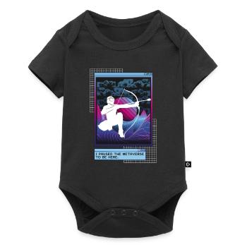 Vaporwave Metaverse Arrowtag - Body à manches courtes Premium Bébé - noir - Devant