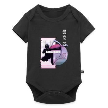 Vaporwave Metaverse Arrowtag - Body à manches courtes Premium Bébé - noir - Devant