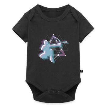 Balise fléchée Vaporwave Space - Body à manches courtes Premium Bébé - noir - Devant