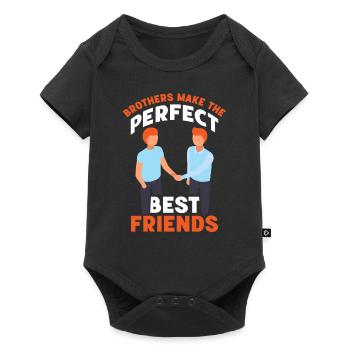 Les frères sont le meilleur ami parfait - Body à manches courtes Premium Bébé - noir - Devant