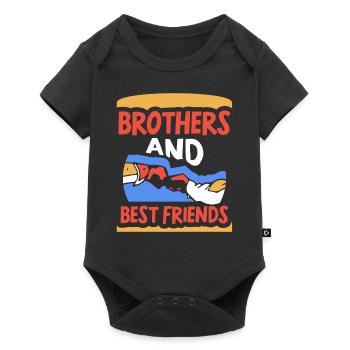 Brothers and Best Friends Team Brother Friend - Baby Premium short-sleeve bodysuit - black - Front
