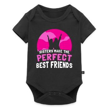 Sisters are the perfect best friends team - Baby Premium short-sleeve bodysuit - black - Front