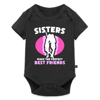 Sisters are the perfect best friends team - Baby Premium short-sleeve bodysuit - black - Front