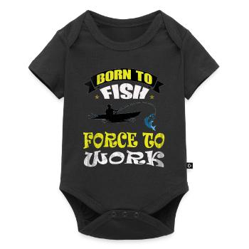 Pêcheur Pêcheur Pêche Canne à pêche Pêche Pêcheur - Body à manches courtes Premium Bébé - noir - Devant