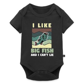 Pêcheur Pêcheur Pêche Canne à pêche Pêche Pêcheur - Body à manches courtes Premium Bébé - noir - Devant